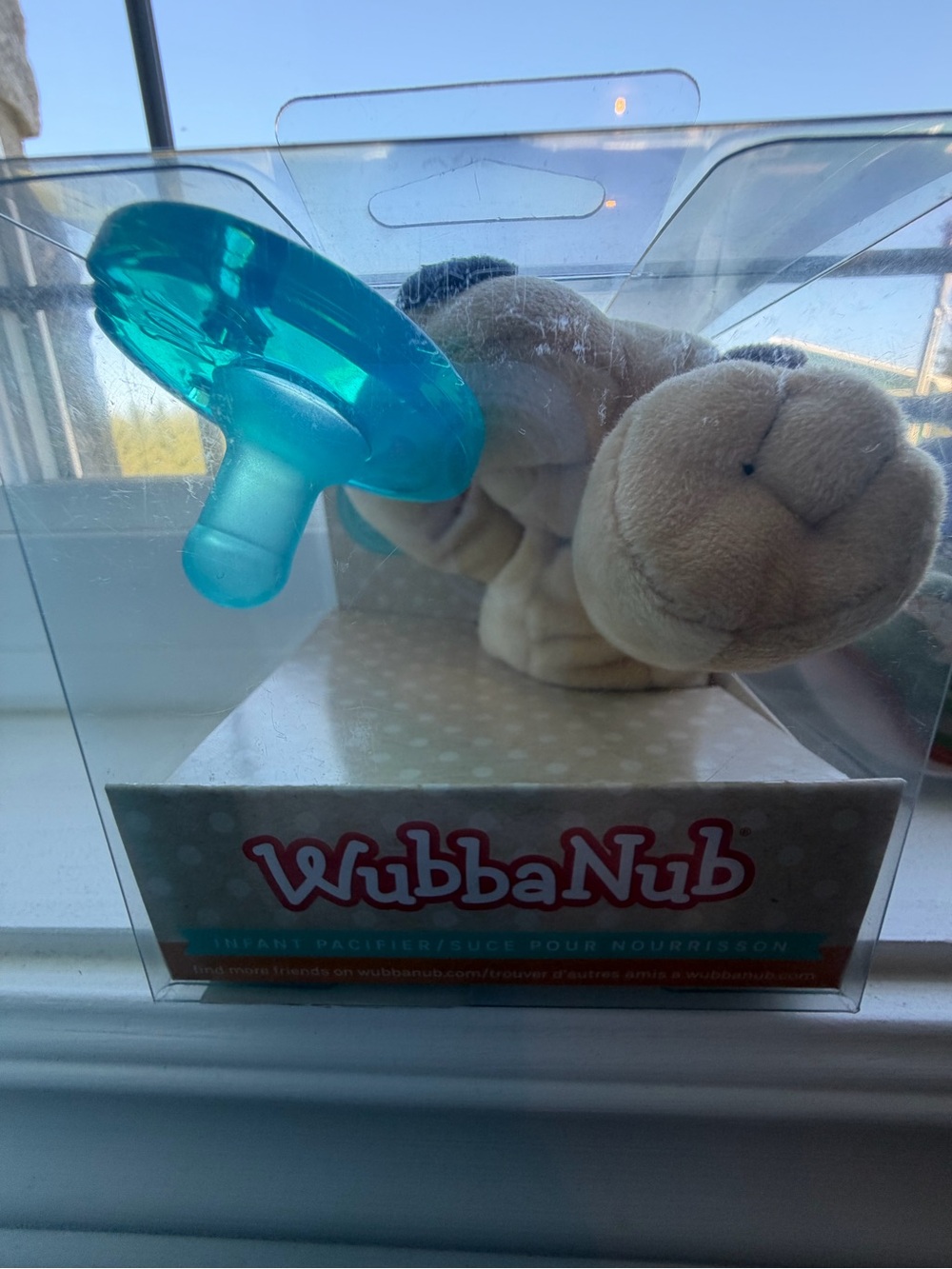 WubbaNub Teal Pacifier Plush Soother for Babies